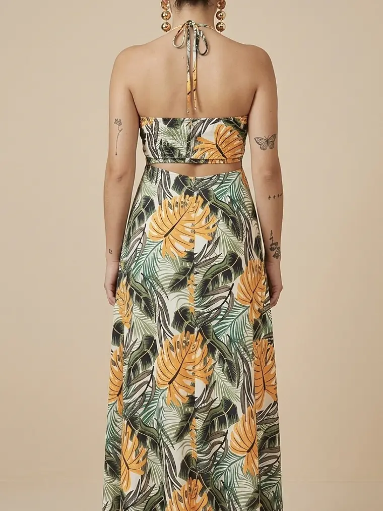 VESTIDO STRAPLESS ESTAMPADO BRASILEÑO 2