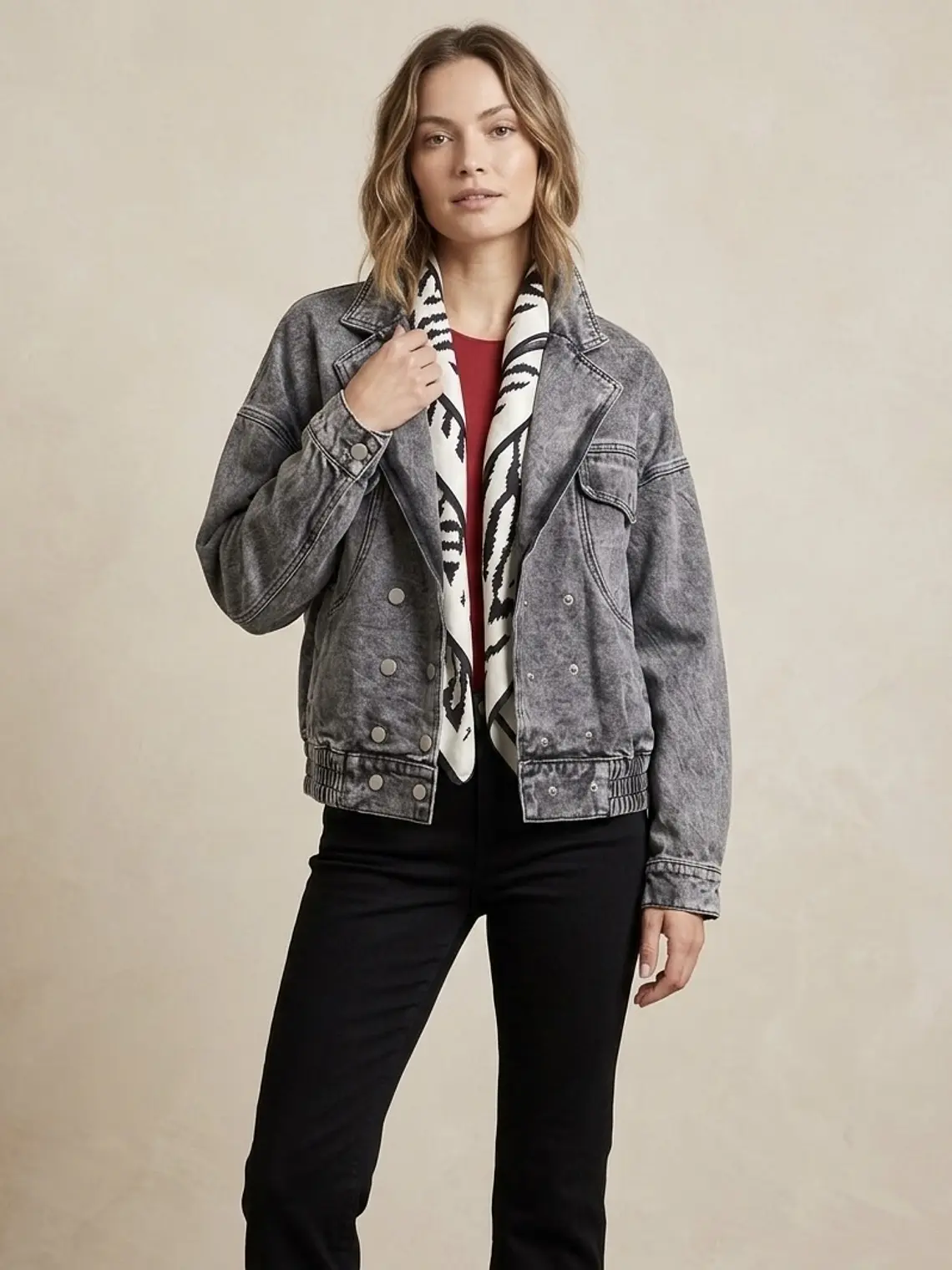 CAMPERA MEZCLILLA GRIS  1