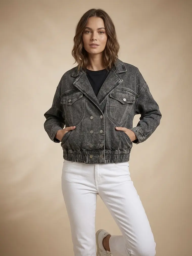 CAMPERA MEZCLILLA GRIS  2