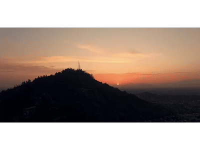video Santiago aerial sunset # 04