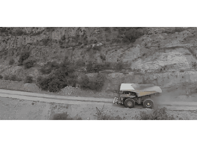 Aerial video mining truck hopper # 1