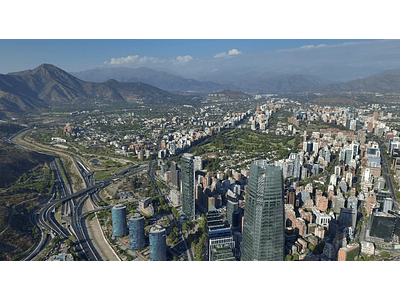 aerial video Santiago city 03