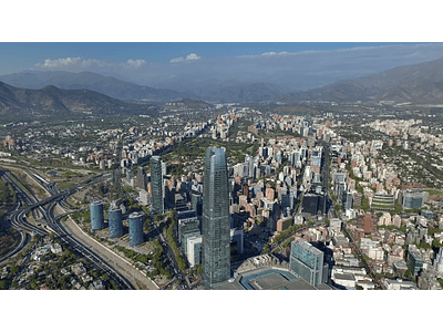 aerial video Santiago city 04