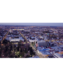 Aerial video Chillan center night 3