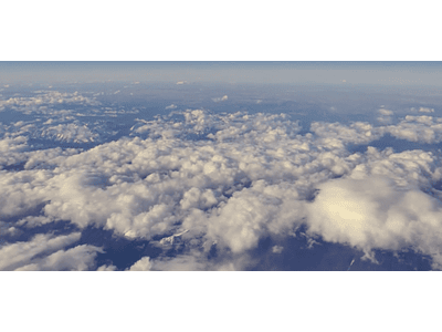 Video desde avion #17 sobre nubes blancas