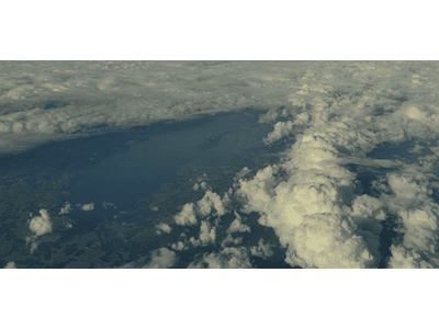 Video desde avion #20 ( region de los lagos sobre las nubes )