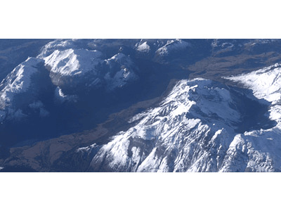 Extreme southern video of Chile mountain range and snow # 02
