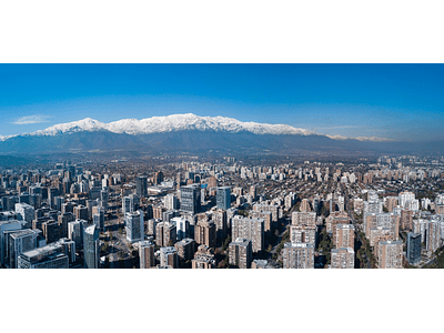 photo santiago Chile panoramic aerial