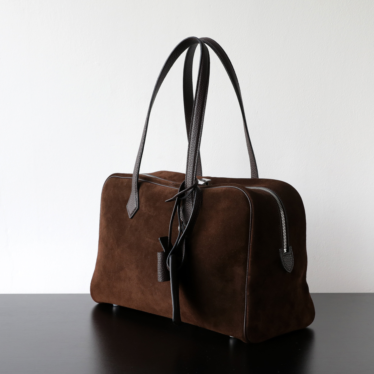 Zipper Genuine Leather Shoulder Handbag 2