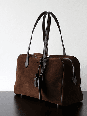 Zipper Genuine Leather Shoulder Handbag