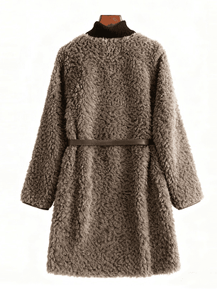 Winter Eco-Friendly Women's Wool  Teddy Fleece Fur Jacket