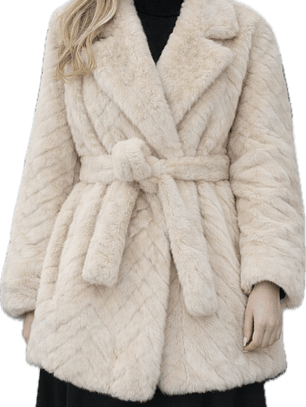 Velvet Imitation Mink Fur Coat