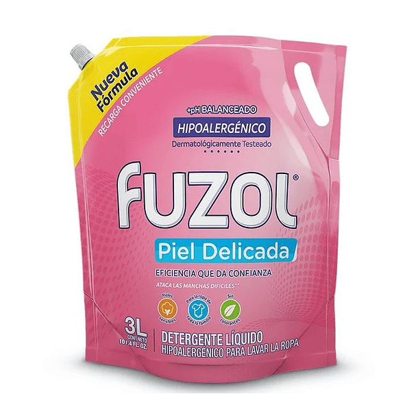 Fuzol detergente líquido Piel Delicada 3L