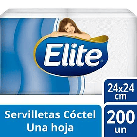 Servilletas Elite Cóctel 200 un.