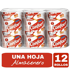 Papel Higienico Confort Almacenero 50mts 12und