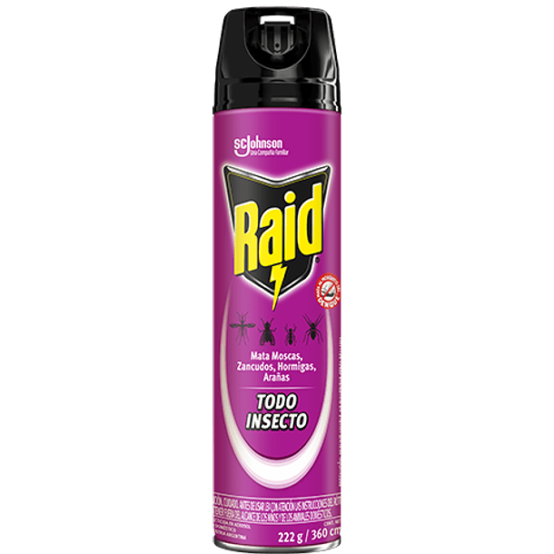 Insecticida Raid Todo Insecto 360 cc 2