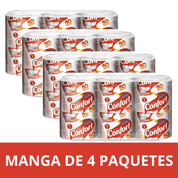 MANGA Papel Higienico Confort Almacenero 50mts 12und