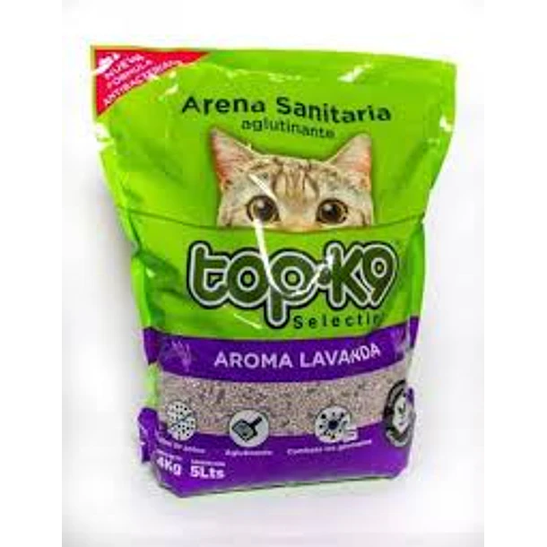 Arena Aglutinante Top k9  4 kilos lavanda