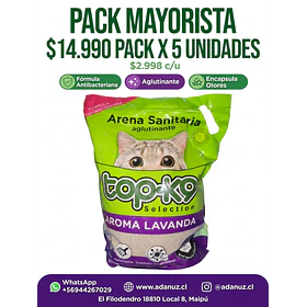 Arena aglutinante Top K9 20 kilos aroma lavanda