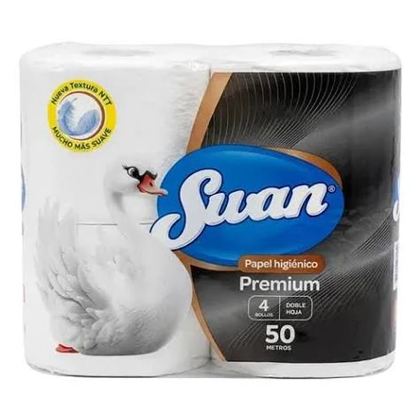 Swan premiun 50 metros 4 rollos doble hoja