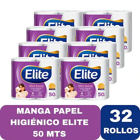 MANGA Papel Higiénico Elite Doble Hoja Ultra 50m 32 rollos
