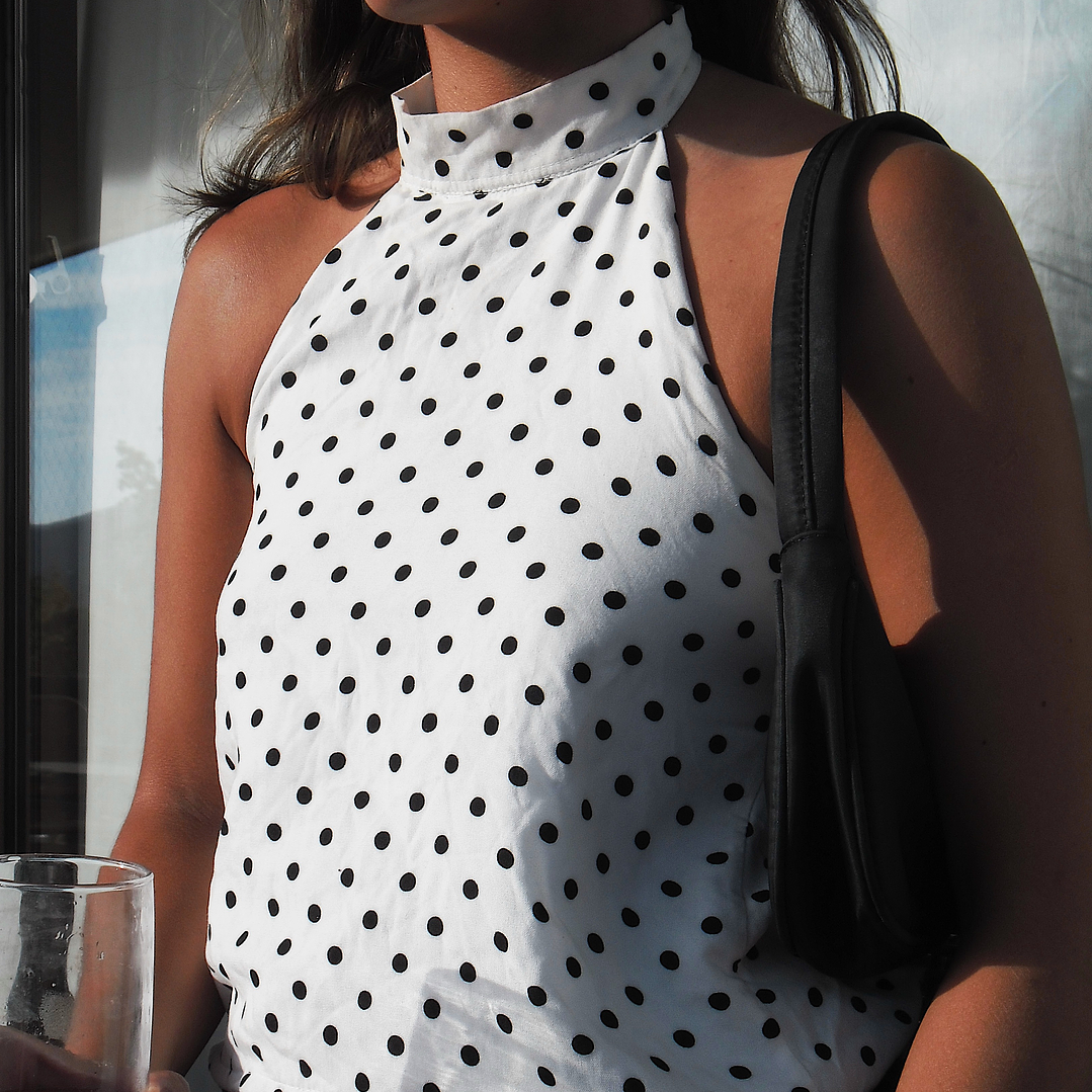 Top polka dots blanco 1