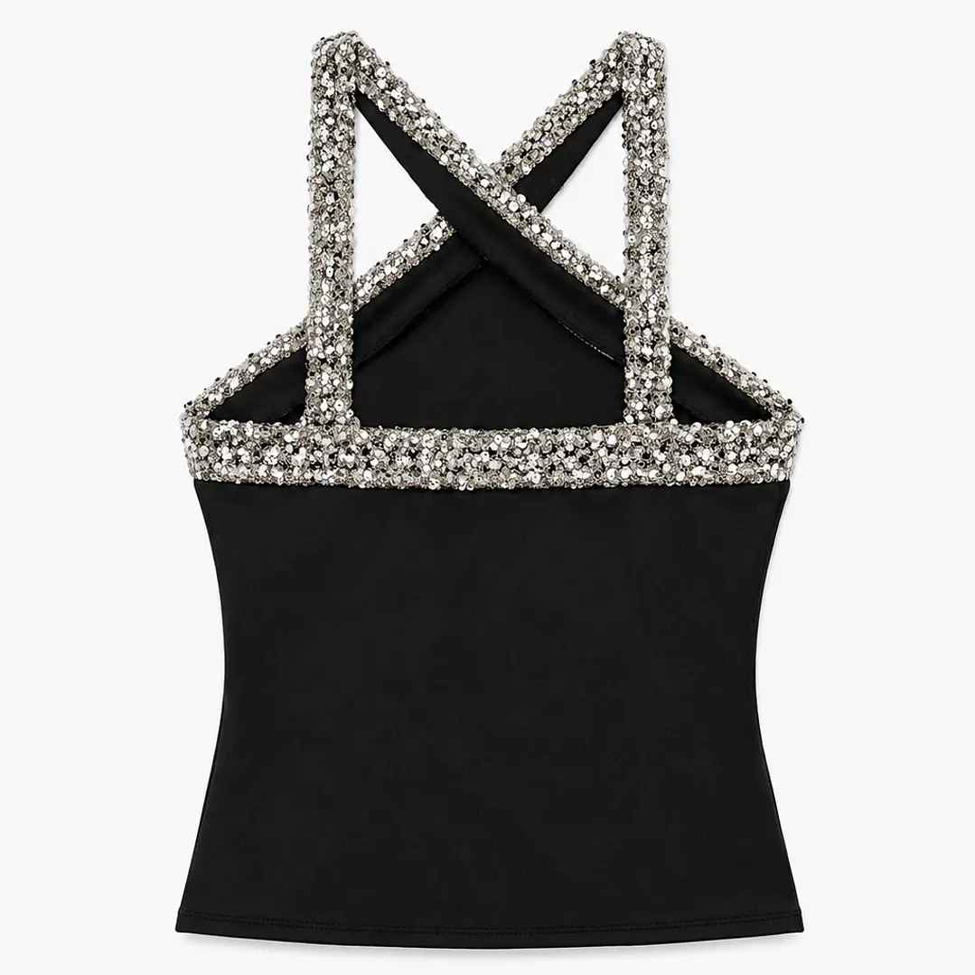 Sequins halter top 2
