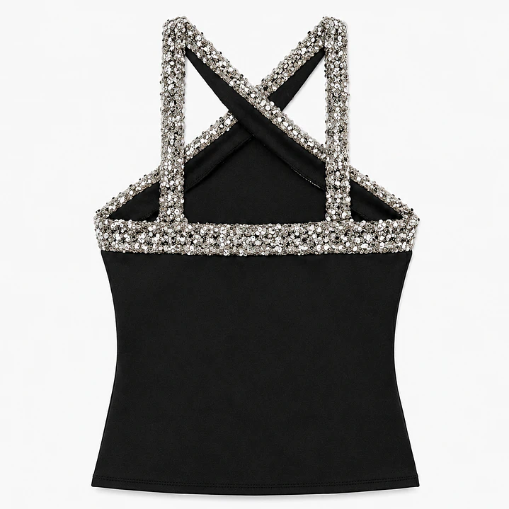 Sequins halter top 2