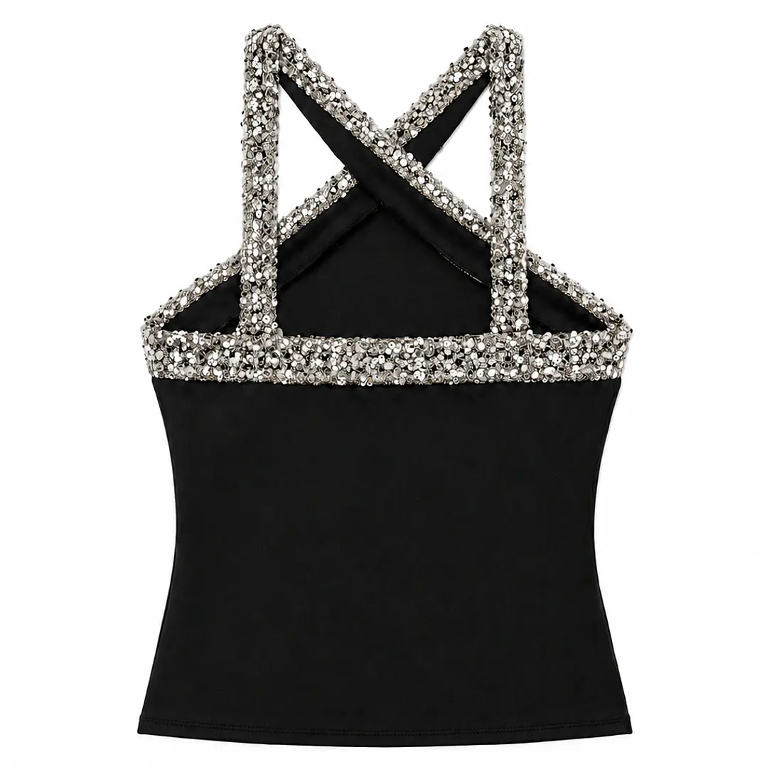 Sequins halter top 2