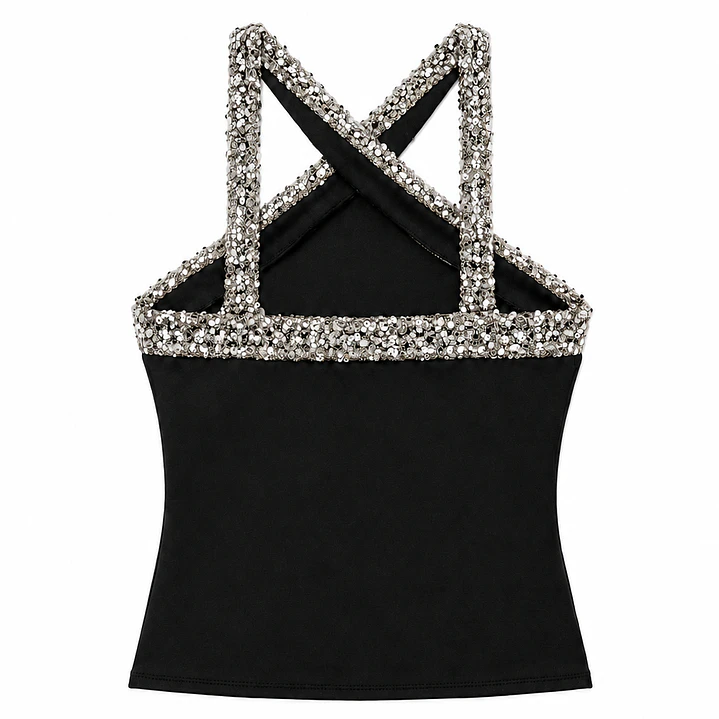 Sequins halter top 2