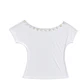 Button detail off shoulder white top - Miniatura 1