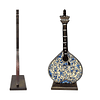 Guitarra com Base Grande Pintura Tradicional de Coimbra Azul