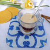 Chávena Café Azulejo Azul e Branco