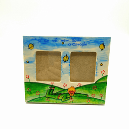 Moldura Dupla 4x5 com Pintura Principezinho