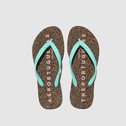 Beach Flip-Flops Preto & Verde