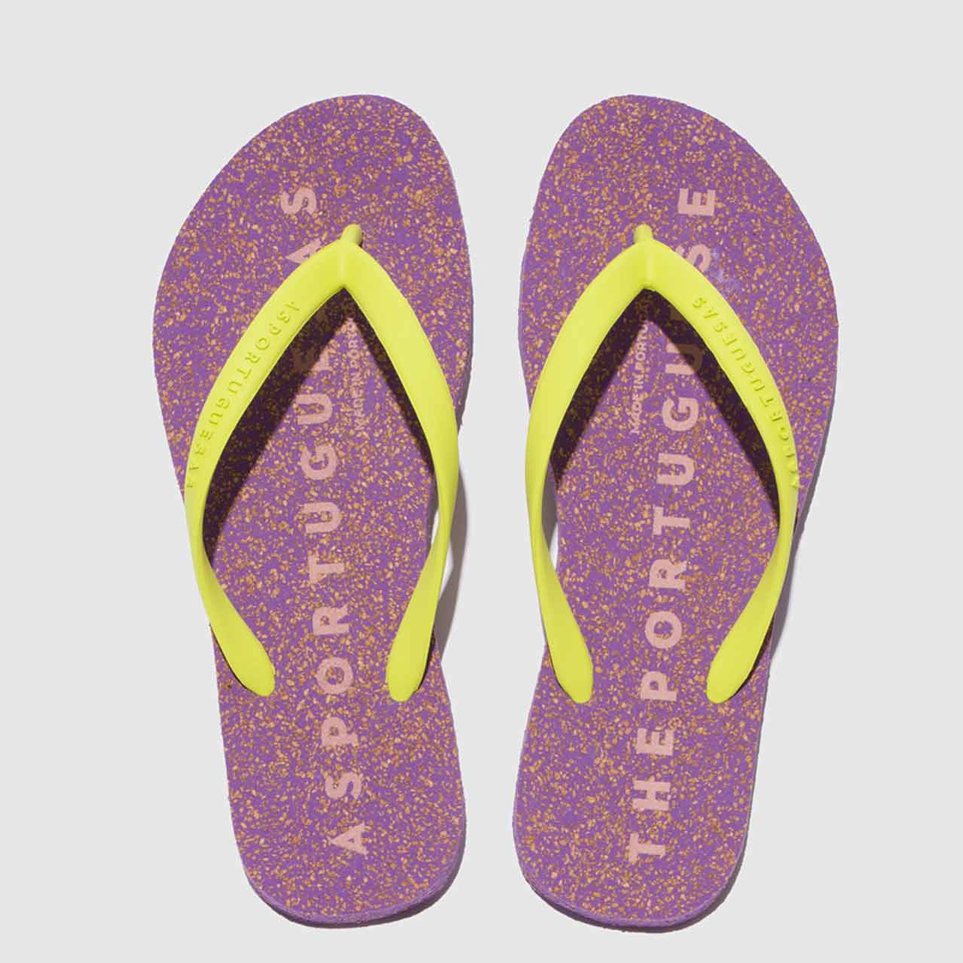 Beach Flip-Flops Roxo & Amarelo