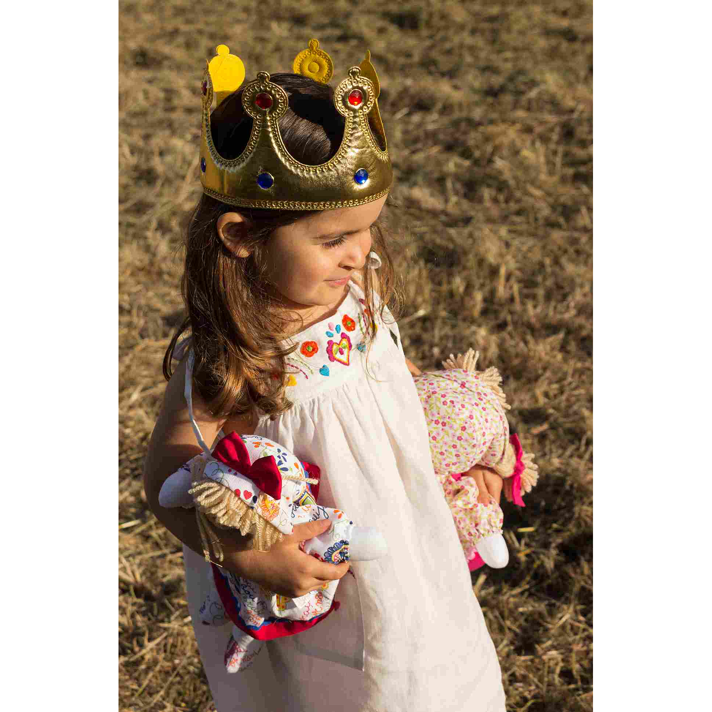 Vestido Criança Linho Bordado à Mão