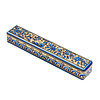 Caneta Pintada à Mão com Caixa em Madeira Azul