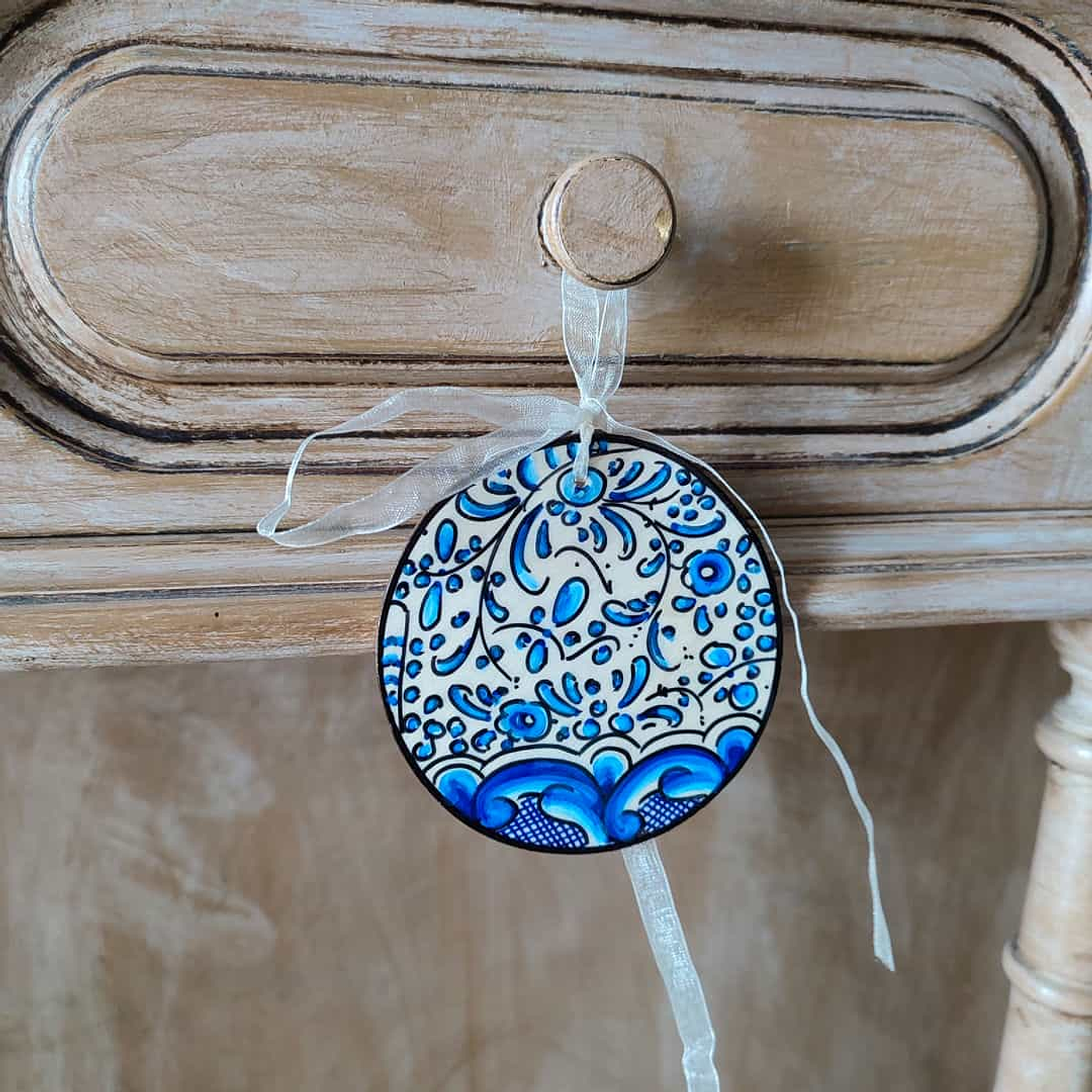 Bola Pintura de Coimbra Azul