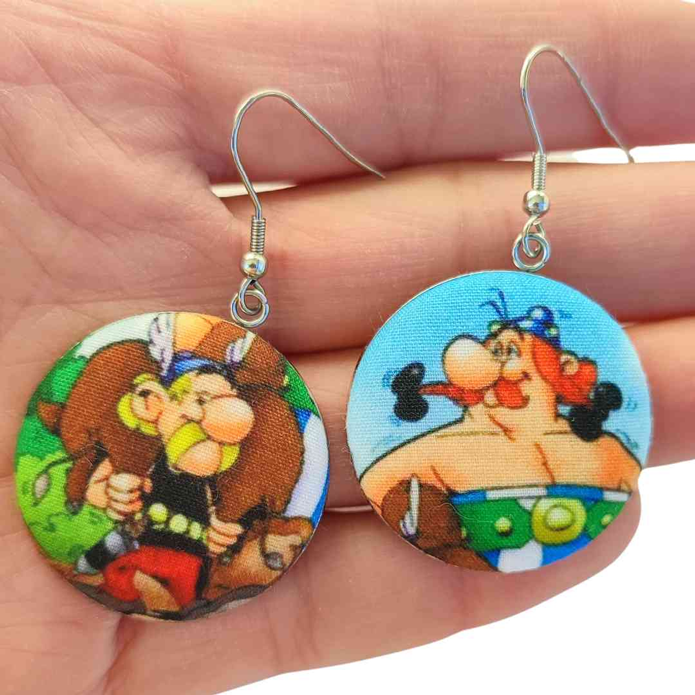 Brincos Asterix e Obelix Redondos