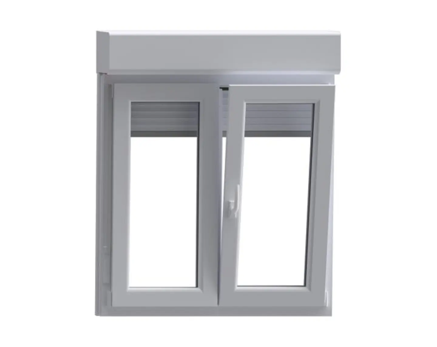 Janela ADHEX PVC oscilobatente branca com persiana 117x100cm 60mm 4