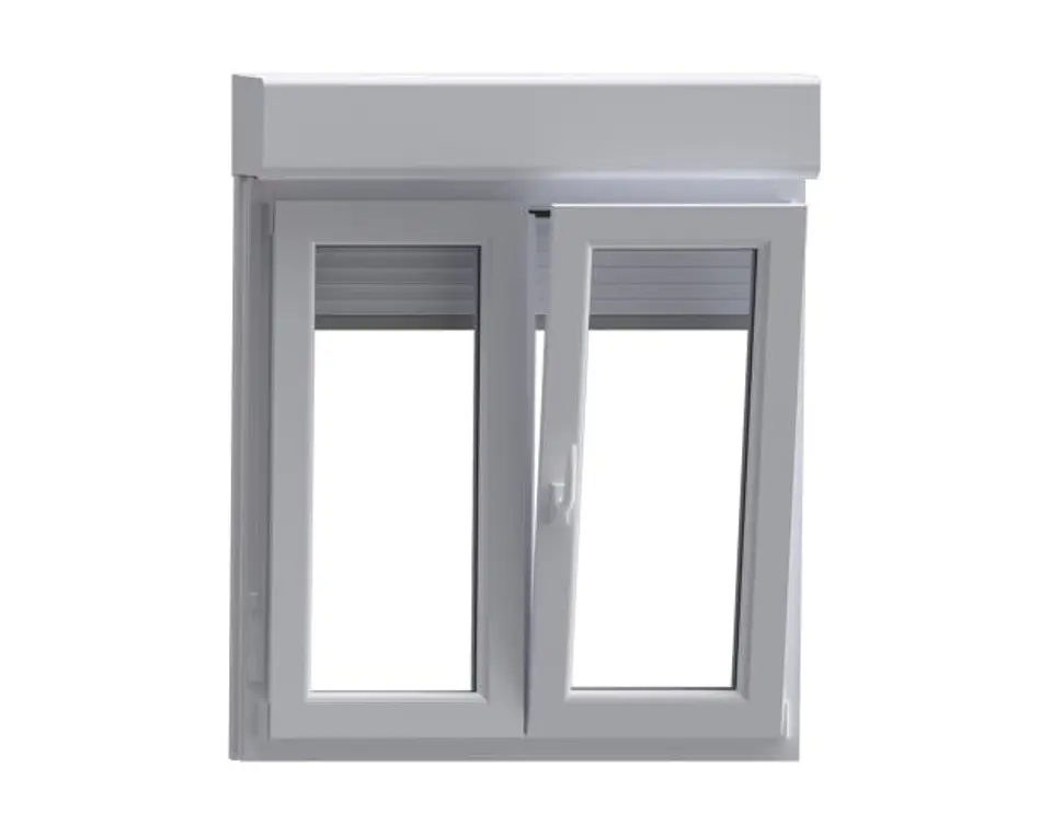 Janela ADHEX PVC oscilobatente branca com persiana 117x100cm 60mm 4