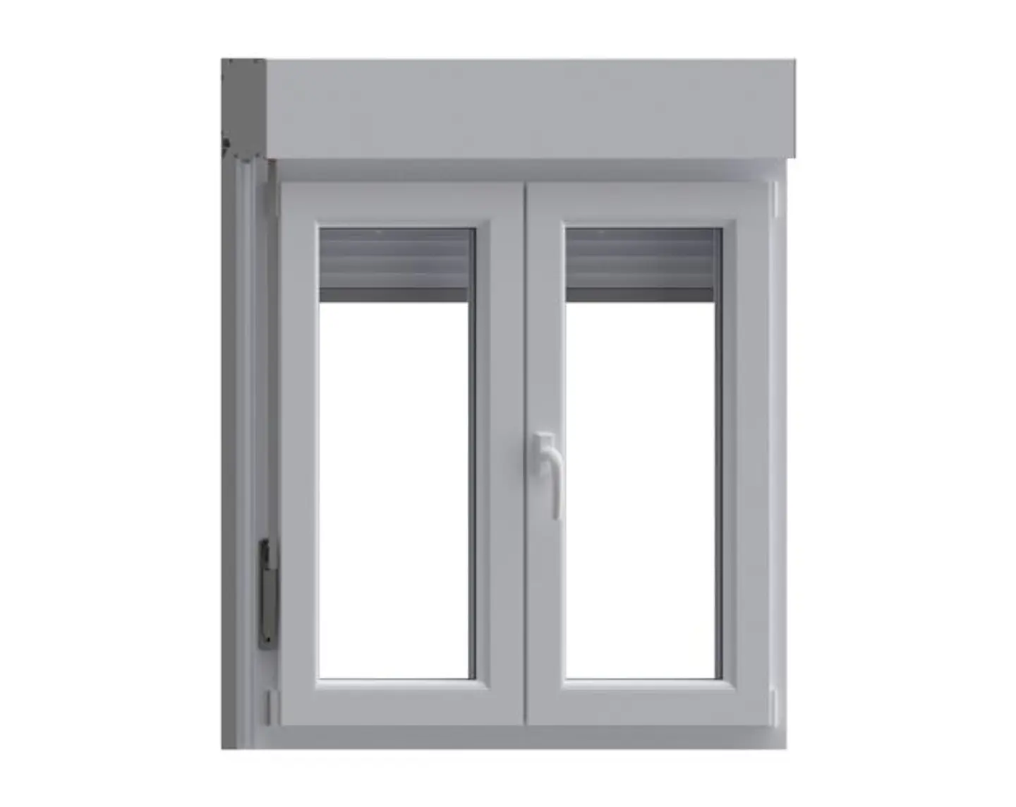 Janela ADHEX PVC oscilobatente branca com persiana 117x100cm 60mm 5