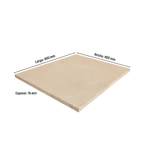 Placa refractaria de cordierita – 400x400x15 mm – 1350°C