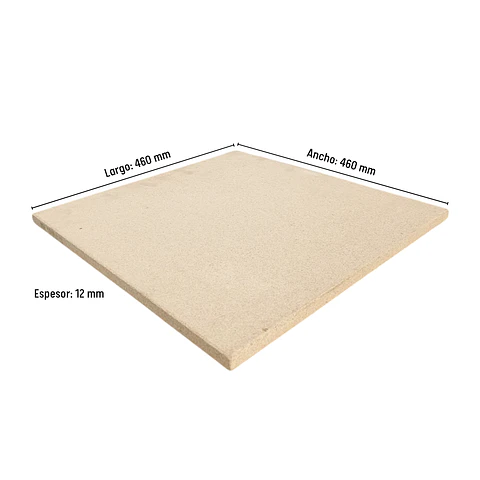 Placa refractaria de cordierita – 460x460x12 mm - 1350°C