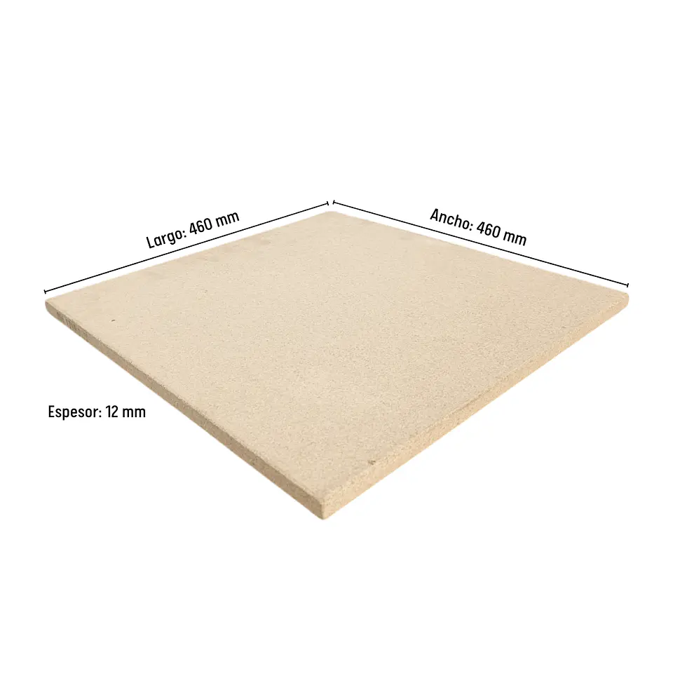 Placa refractaria de cordierita – 460x460x12 mm - 1350°C 1