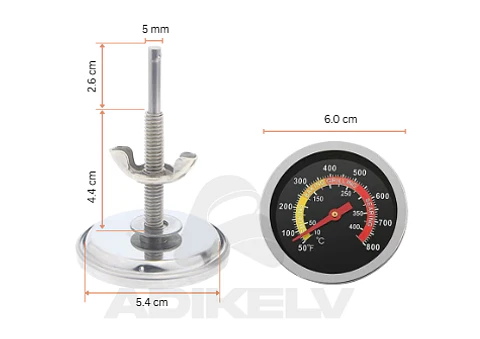 Termómetro para horno - Bimetálico 400°C  