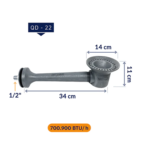 Quemador atmosférico de flama desplegada QD-22