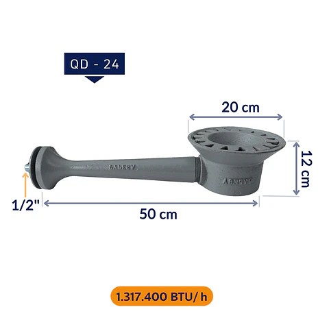 Quemador atmosférico de flama desplegada QD-24