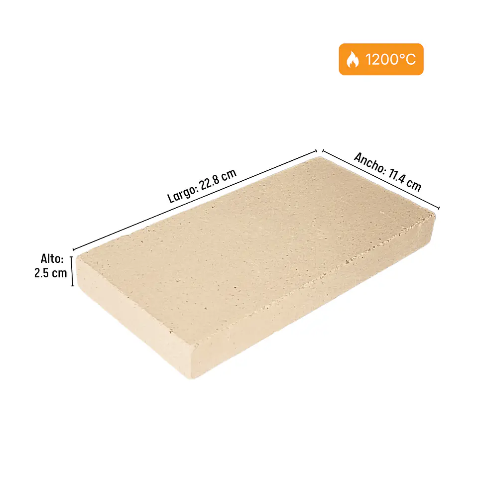 Ladrillo refractario 1” – 1200°C 1